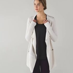 Lululemon Athletica Cream Open-Front Cardigan Size 6